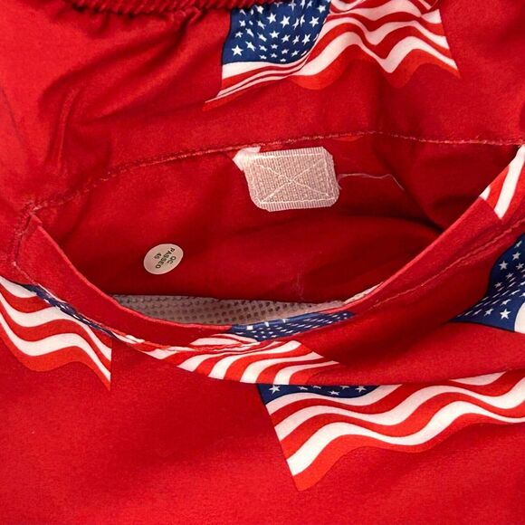 Bass Pro Shops Swim Trunks Red w/American Flags Patriotic July 4th Men’s XL NWOT - Picture 9 of 16